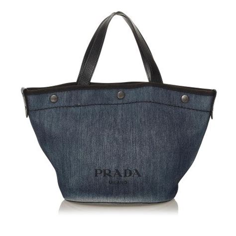 prada denim bag sale|Prada denim tote bag.